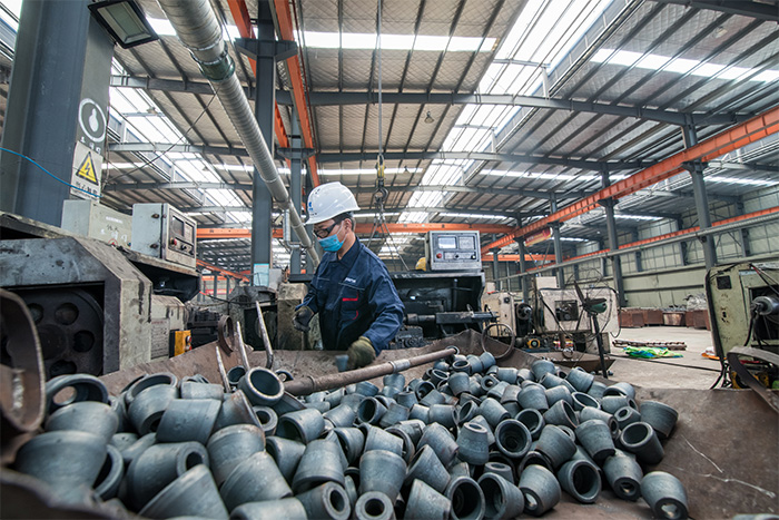 建瓯网架配件-锥头加工车间